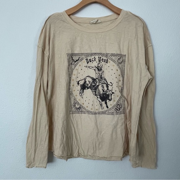 WHITE CROW WOMEN'S BUCK YEAH SEAMED LONG SLEEVE GRAPHIC TEE - Picture 3 of 11